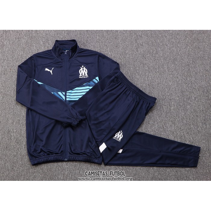 Chandal de Chaqueta del Olympique Marsella Nino 2022/2023 Azul Oscuro
